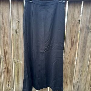 Vintage Ralph Lauren Black Lined Wool Maxi Skirt